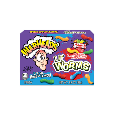 Warheads Lil Worms 99g - Sour Candy Treats